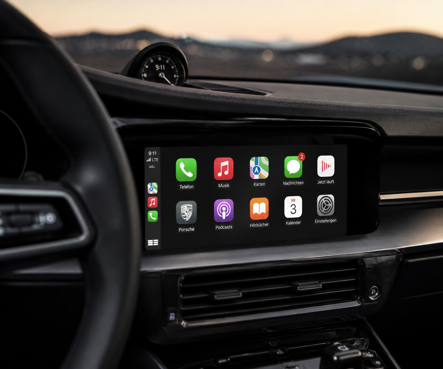 Wireless Apple CarPlay running on an in-dash display